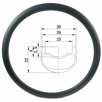 Synergy 28mm width Gravel Cyclocross Carbon Bicycle Rim Tubeless 22MM Height Cycle Wheel Rim T800 Carbon Rim Disc