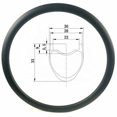 Synergy 28mm width Gravel Cyclocross 700c Tubeless Carbon Rim Disc Brake Bicycle 33MM Height Bicycle Rim 24 Spoke